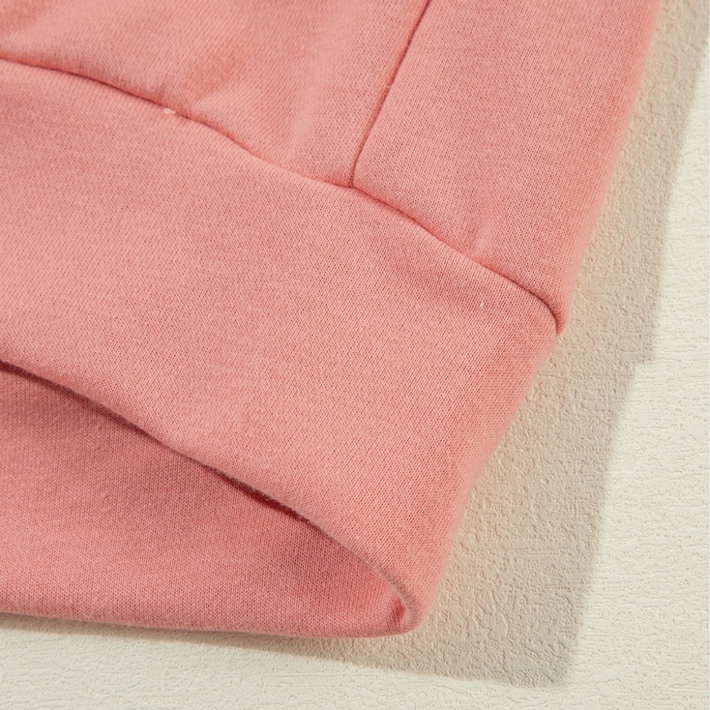 Bow Accent Cozy Sweatshirt - Coral - Picture 11 of 11